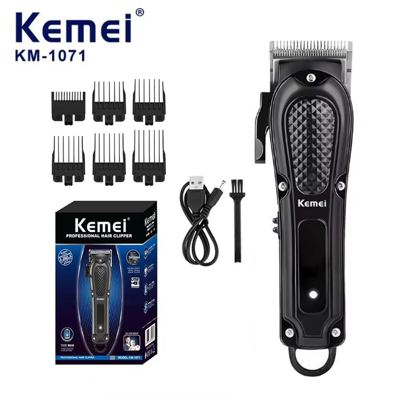 Power Xchange Tools - Kemei KM-1071 Elektrischer Haarschneider, USB-Aufladbar, Kabelloser